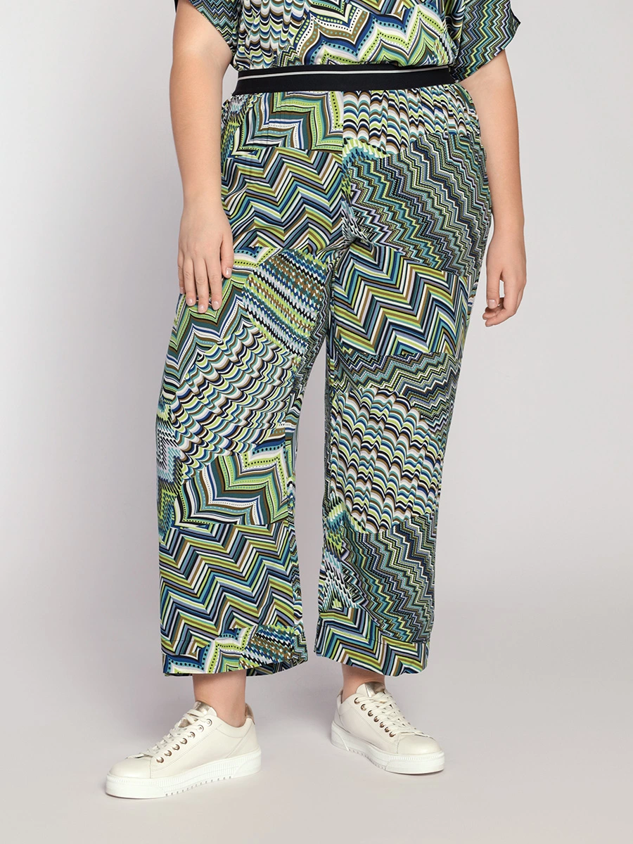 Брюки-кюлоты с эластичным поясом